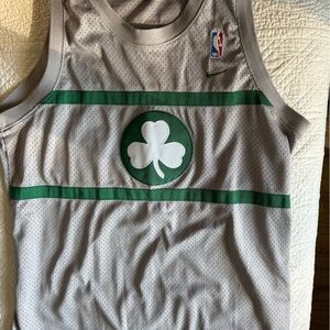 Vintage NBA Gray and Green Tank Top